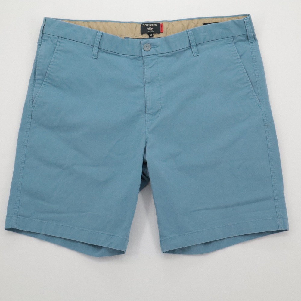 Dockers Ultimate Short Mens Size 40 Blue Supreme Flex Chino Shorts 8.5 Inseam